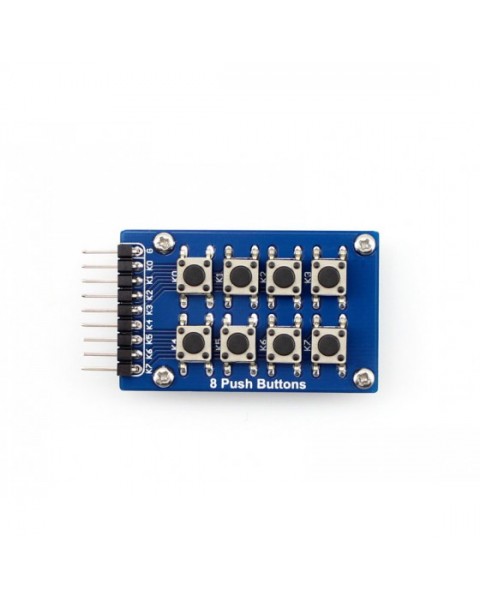 8 single push buttons board