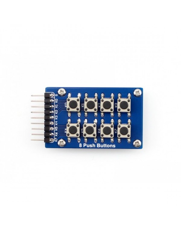 8 single push buttons board